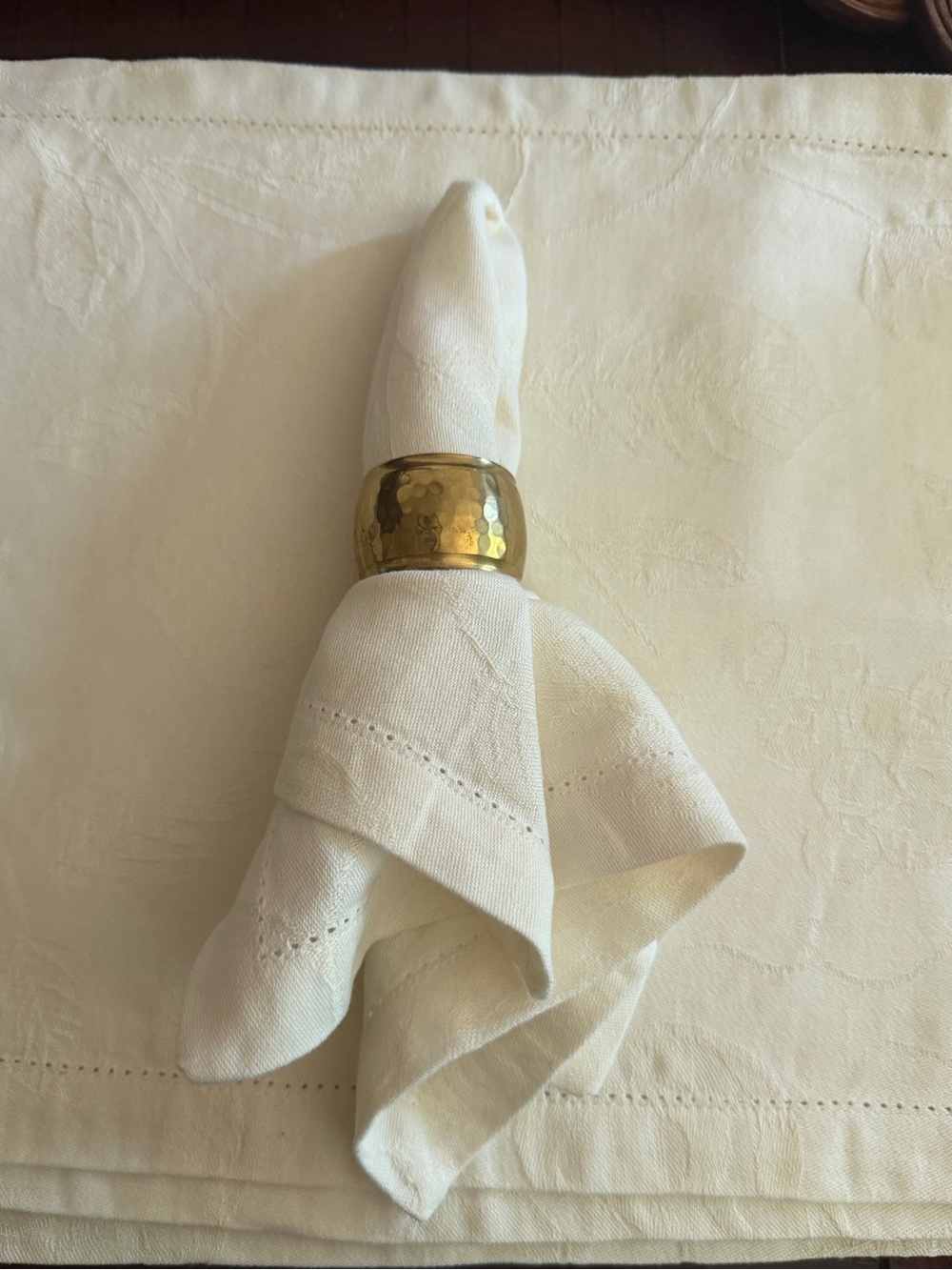 Xochi linen napkins in ivory set of 4